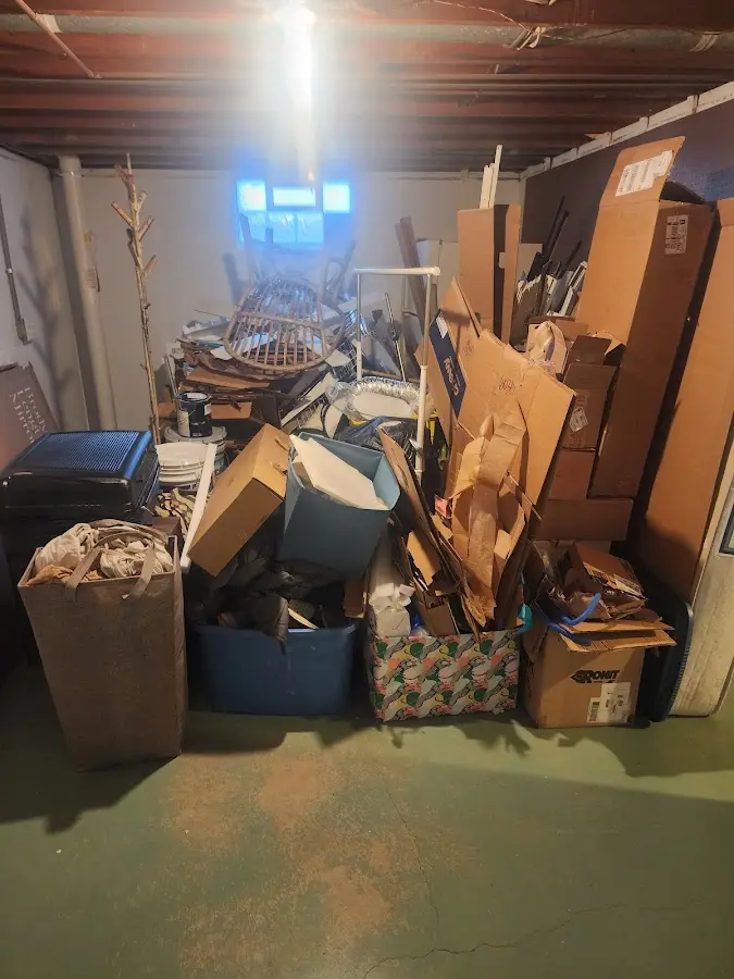 Roll-off dumpster container at job site for 20 Yard Dumpster Rental in Rensselaer